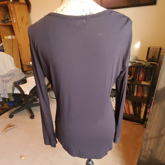 Pink Rose black knit top size Medium - Picture 3 of 8